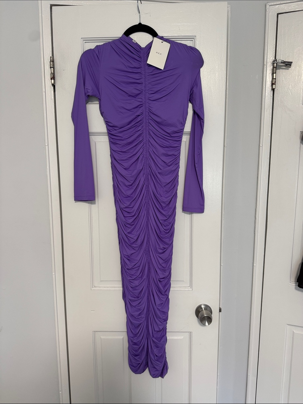 A.L.C. Violet Ruched Long-Sleeve Bodycon Dress